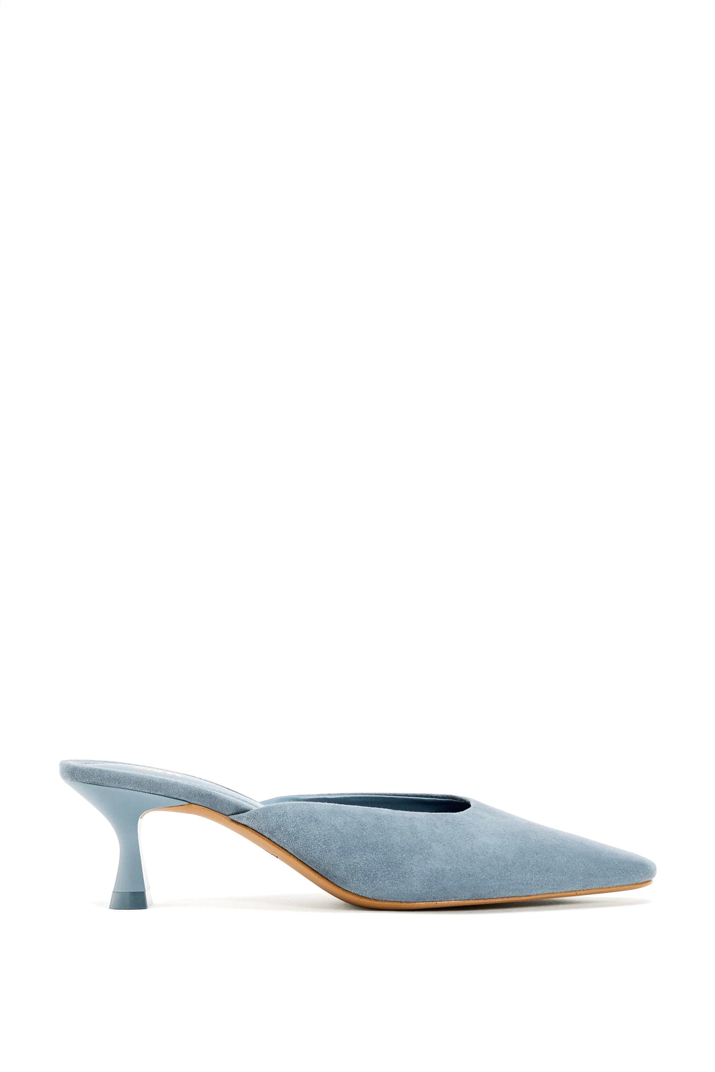 Zara blue gray suede mules, size 7.5
