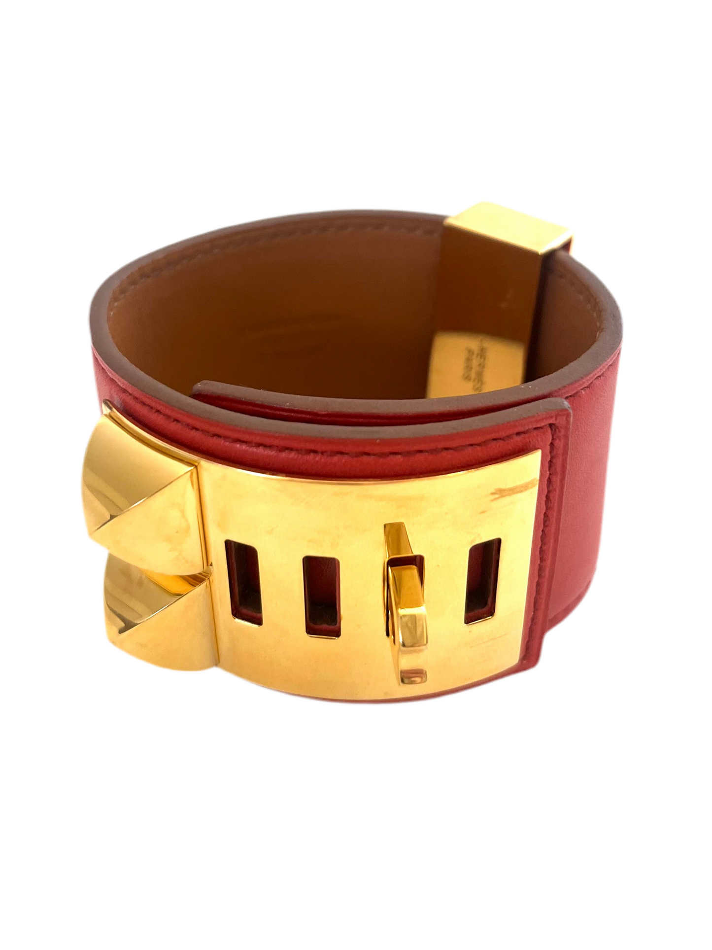 Hermès Leather Collier De Chien Wrap Bracelet