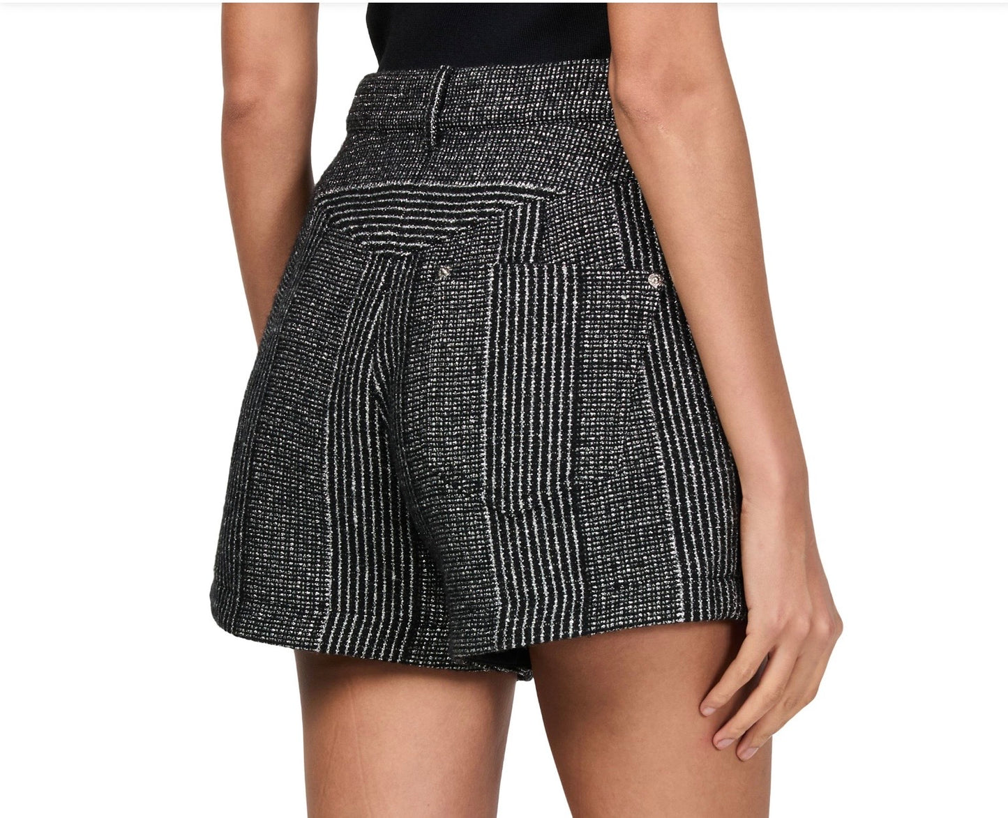 Louis Vuitton NWT Lurex Stripes Shorts, Size 38