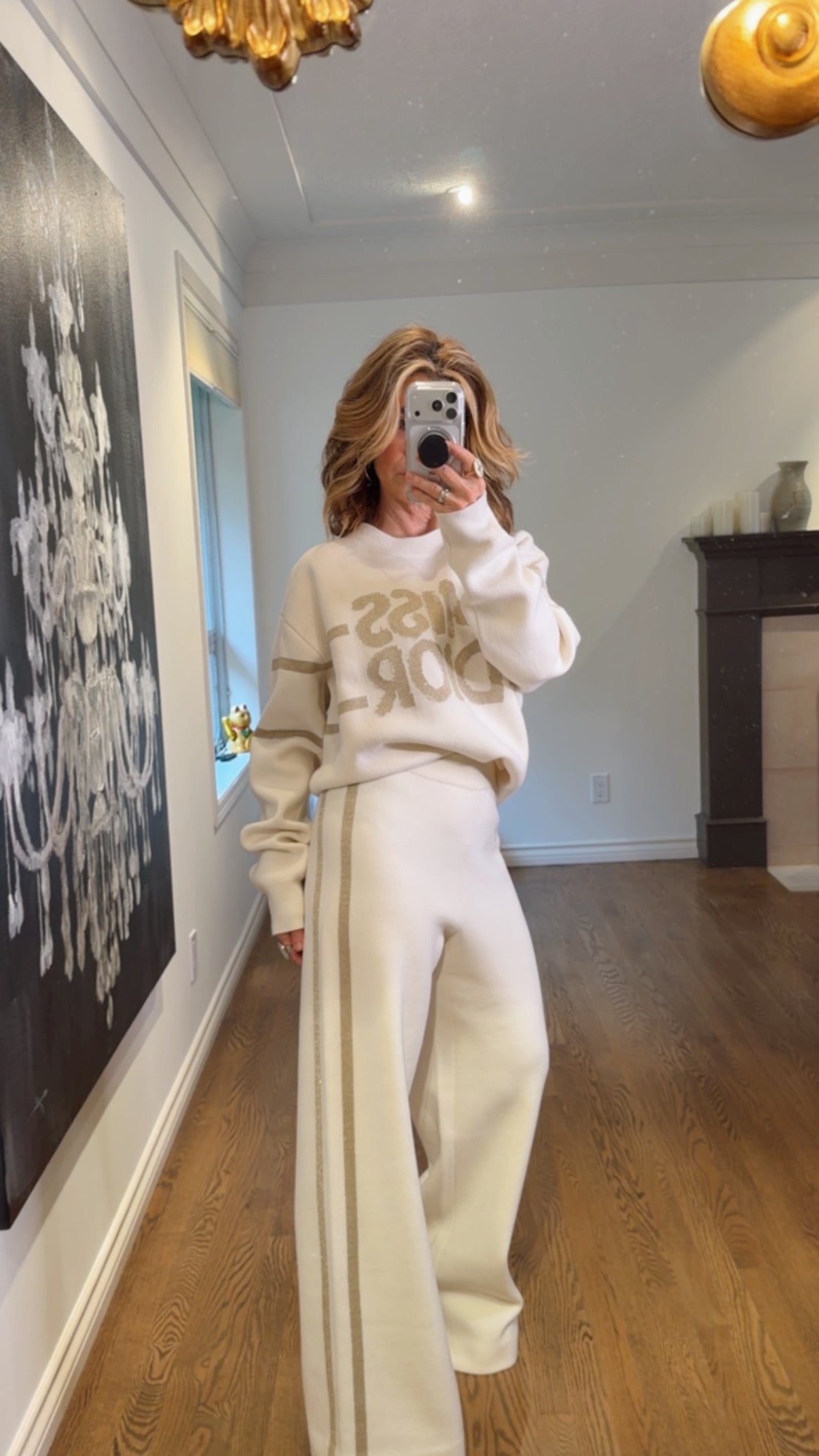 DIOR ECRU SWEATER & NWT Pants, SIZE 6