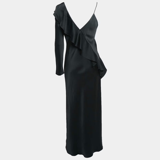 DIANE VON FURSTENBERG
Satin Ruffled Dress, Size 6