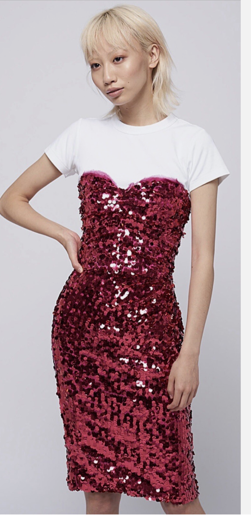Dolce & Gabbana strapless bustiers sequin dress, SIZE 42