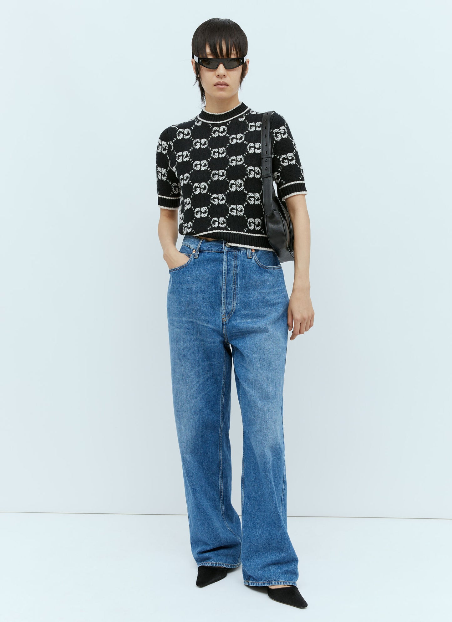 Gucci GG jacquard wool bouclé Sweater, Medium