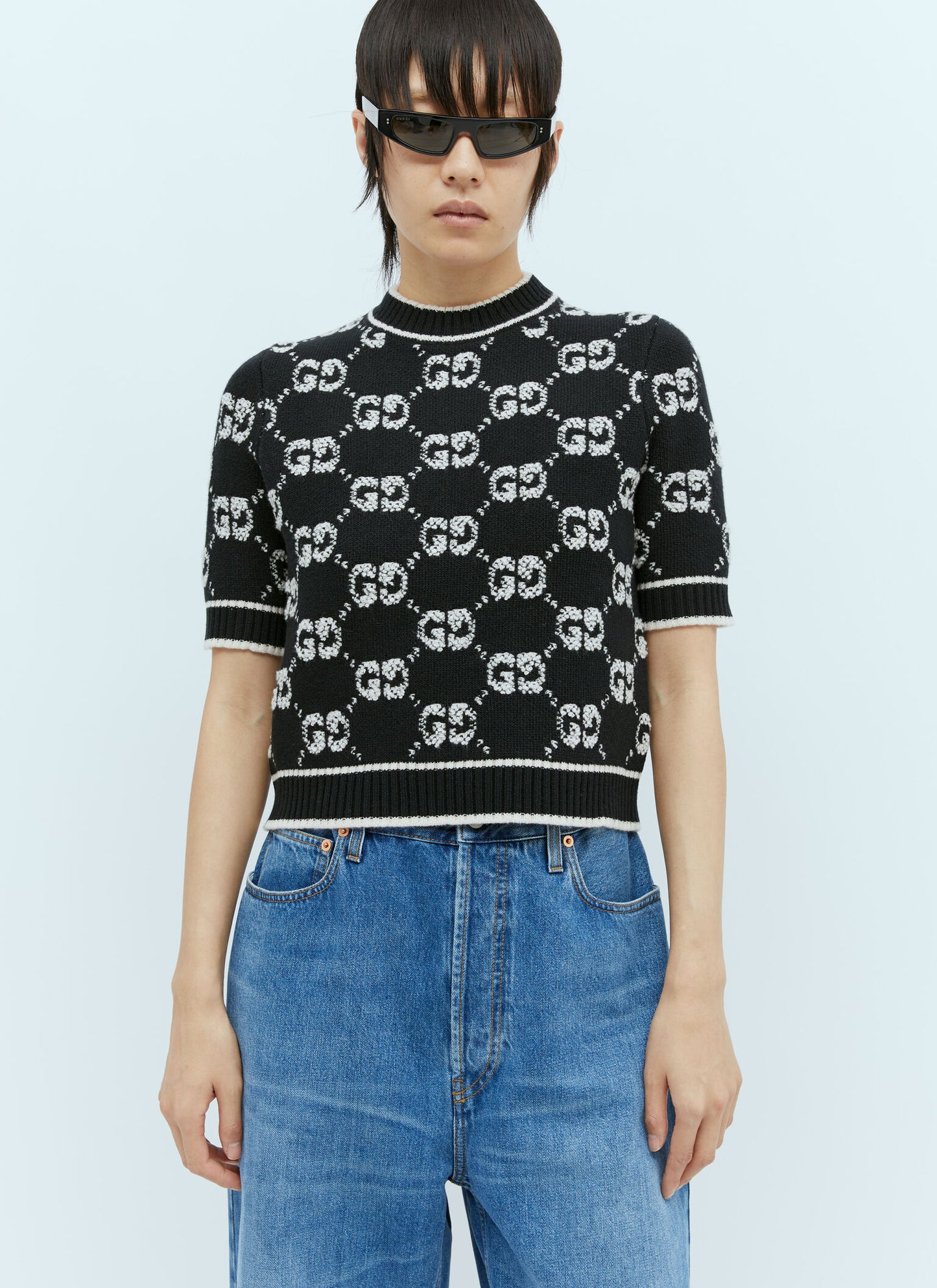 Gucci GG jacquard wool bouclé Sweater, Medium