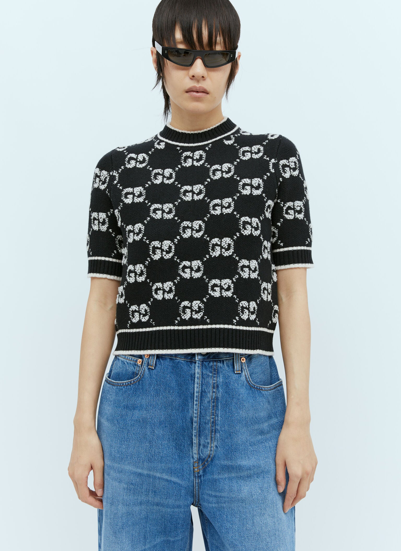 Gucci GG jacquard wool bouclé Sweater, Medium