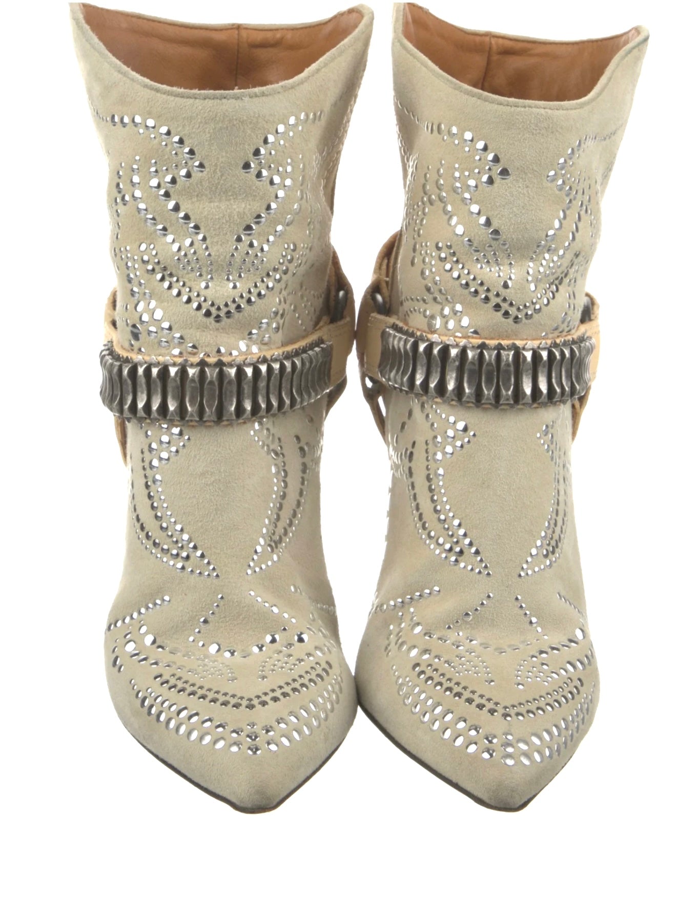 ISABEL MARANT MILWAUKEE Suede studded Boots, Size: FR 37