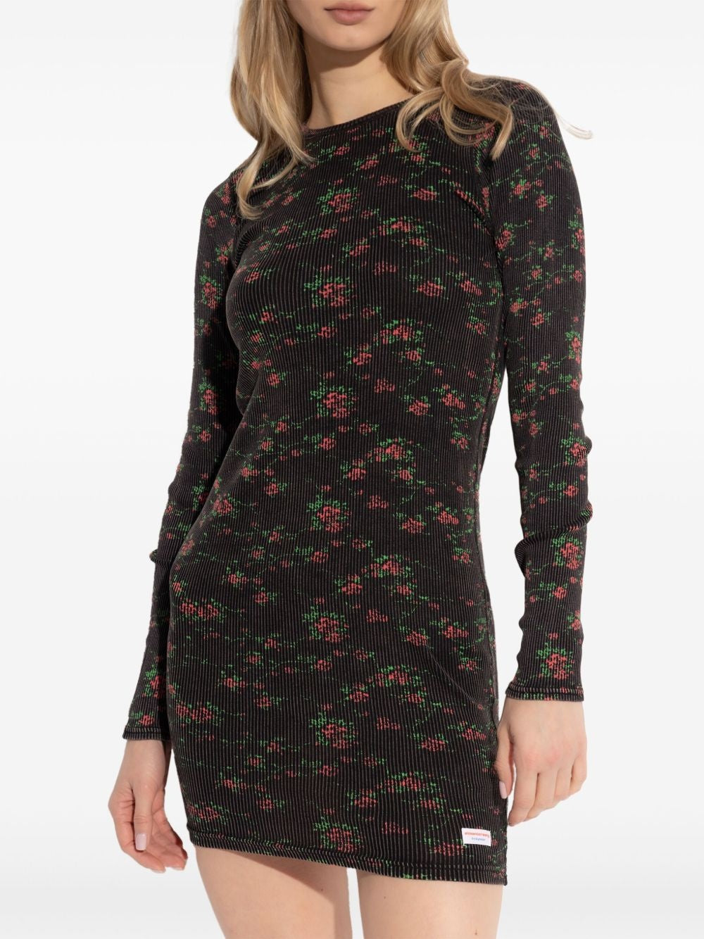 ALEXANDER WANG Long Sleeve Crewneck Dress, SMALL