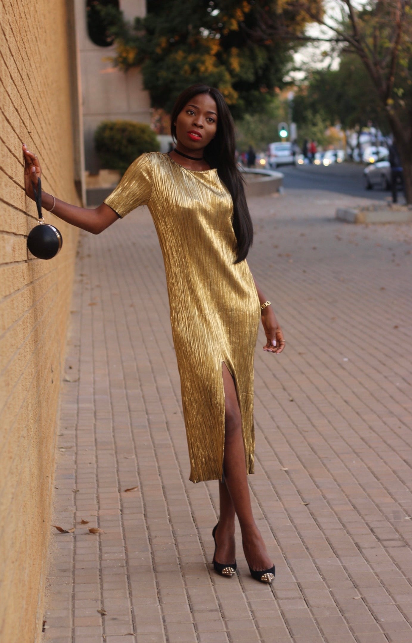 Zara pleated dress, Small