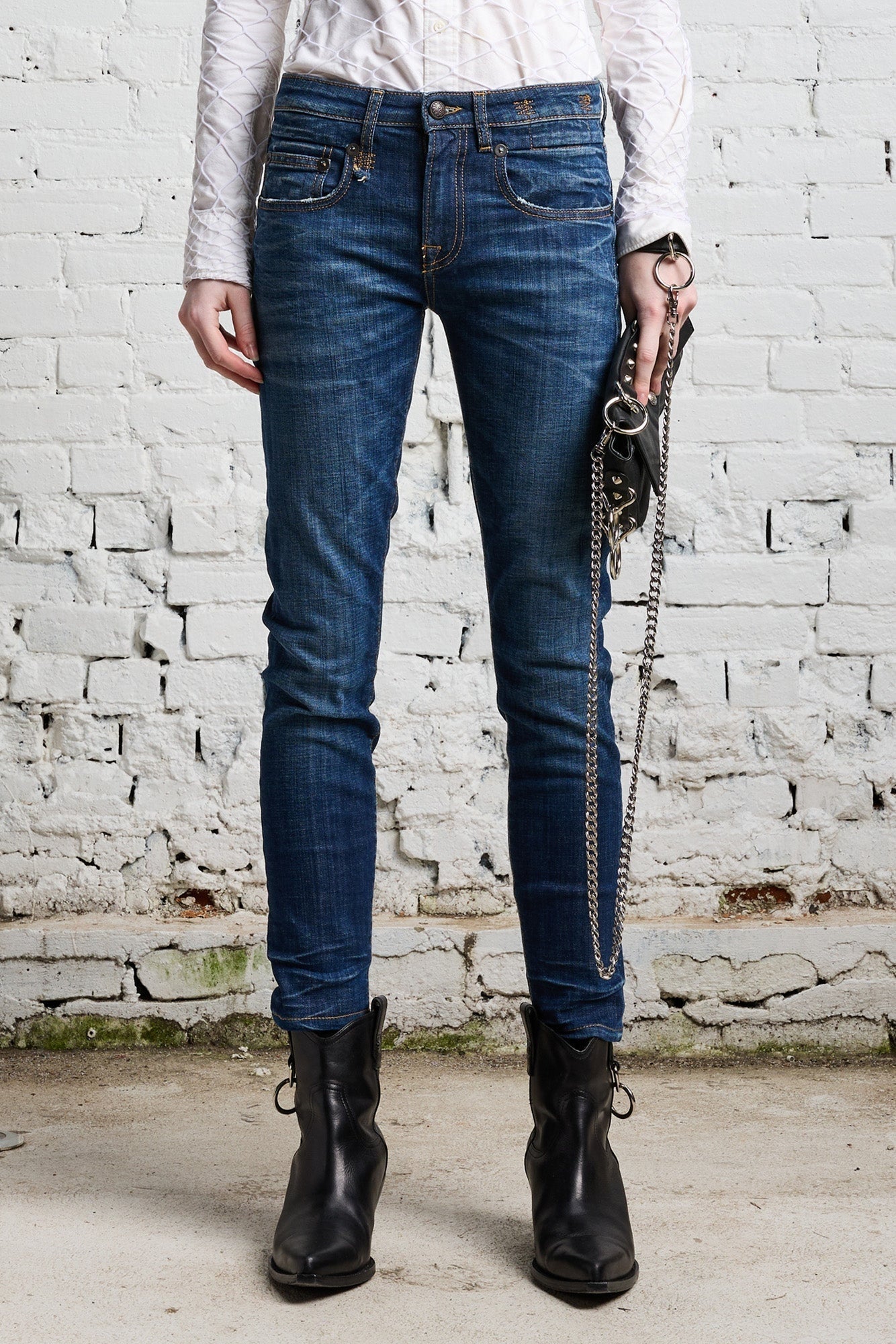 R13 BOY SKINNY - HOWELL INDIGO SIZE 28