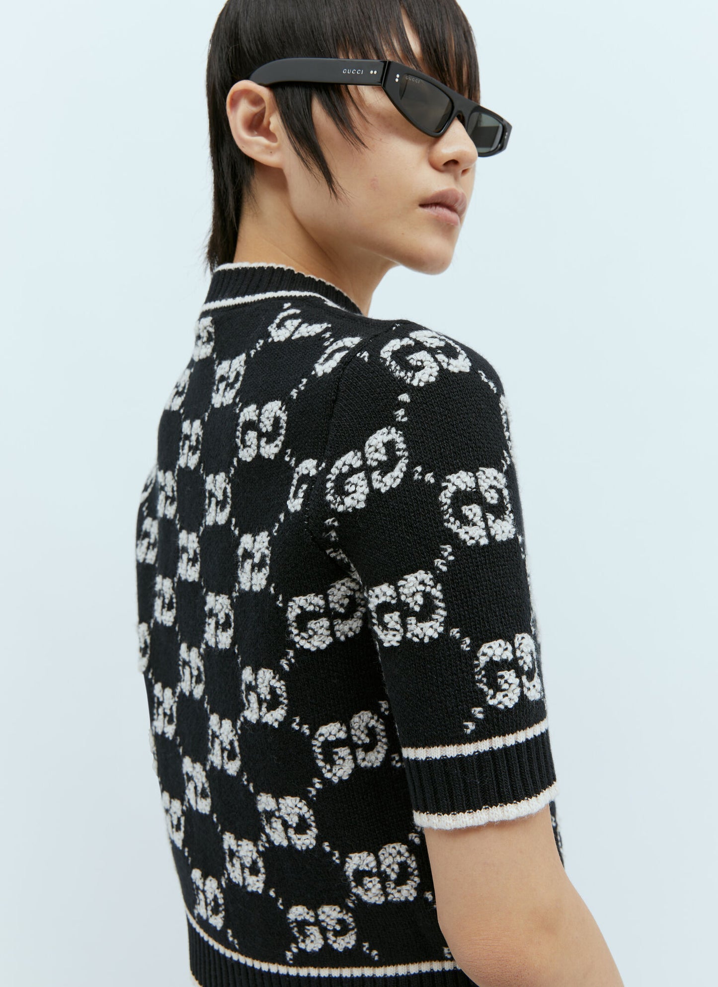 Gucci GG jacquard wool bouclé Sweater, Medium