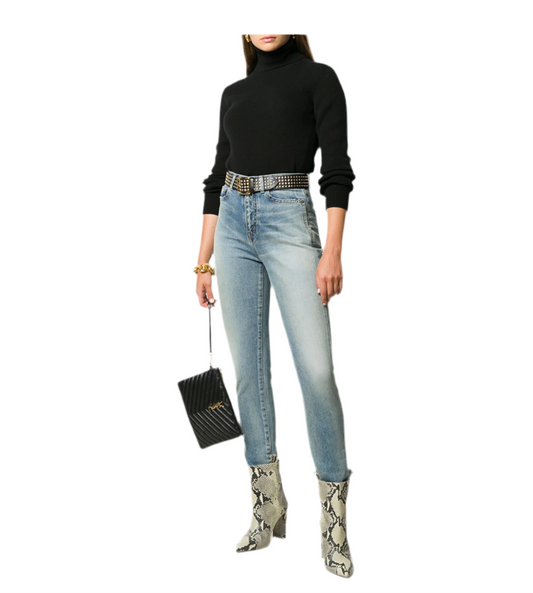 SAINT LAURENT CASHMERE TURTLENECK, XSMALL