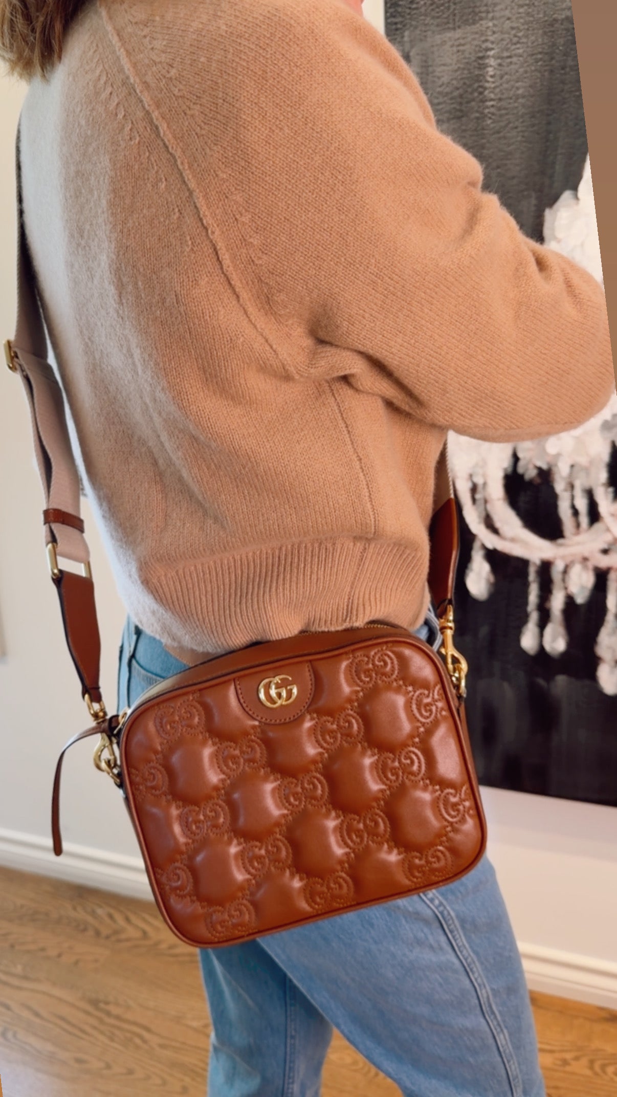 Gucci GG Matelassé Small Camera Crossbody