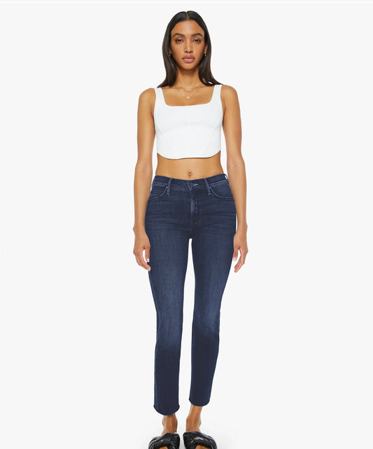 Mother mid rise ankle dazzler, chip on my shoulder wash, size 26