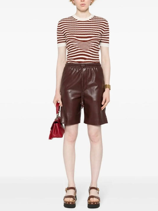 ETRO Striped Ribbed Knit Top, SIZE 40