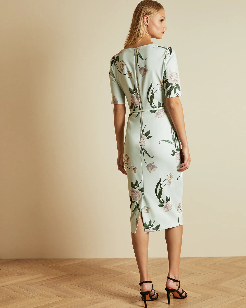 Ted Baker Elderflower Fitted Dress, Medium