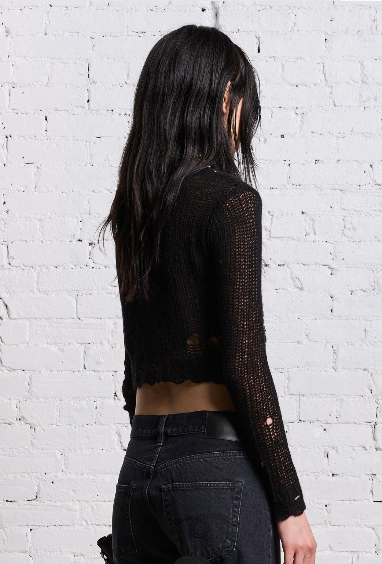 R13 NWT Black Double Layer Cardigan, SMALL