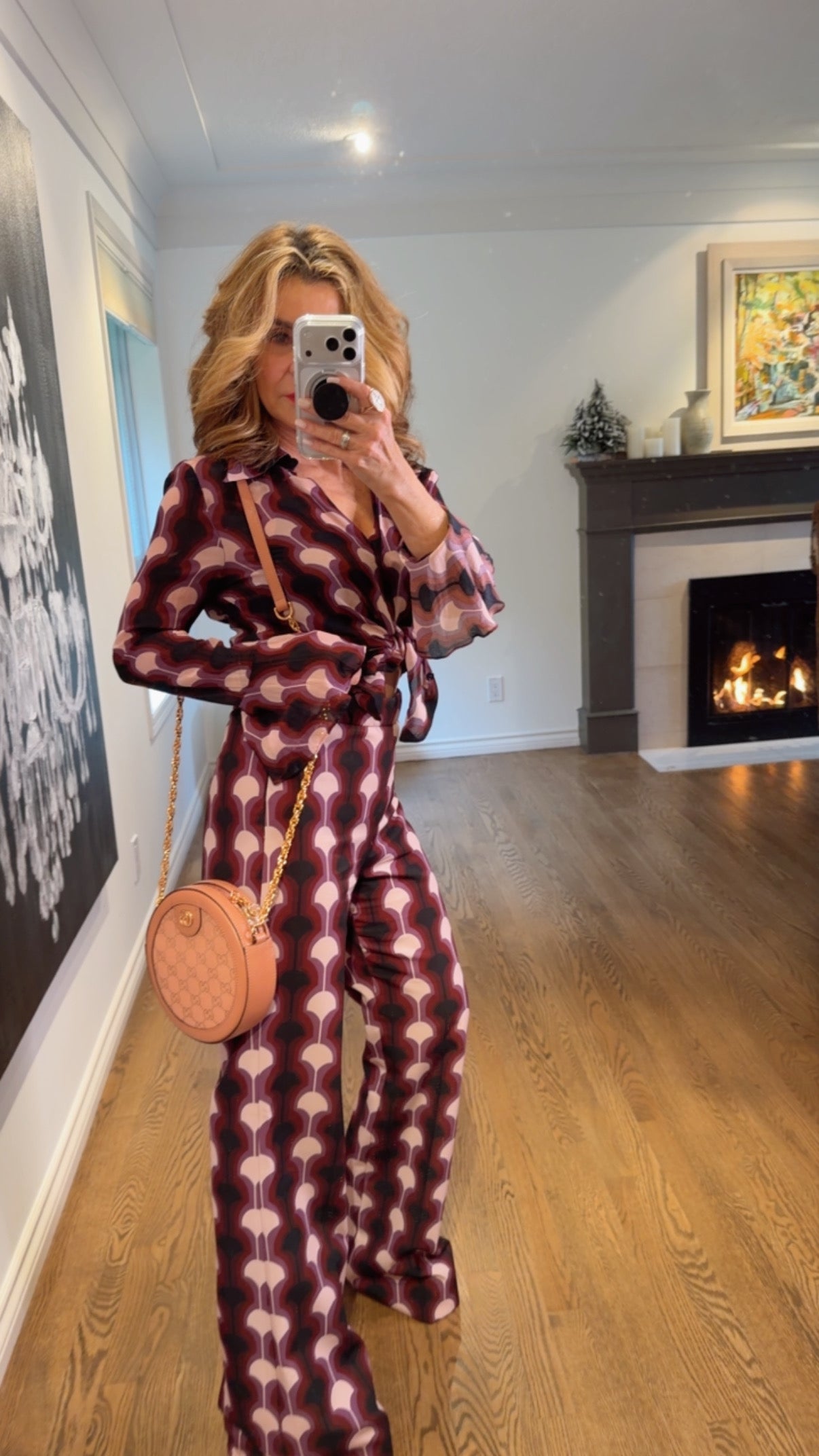 Zara Print blouse & Pants, Small