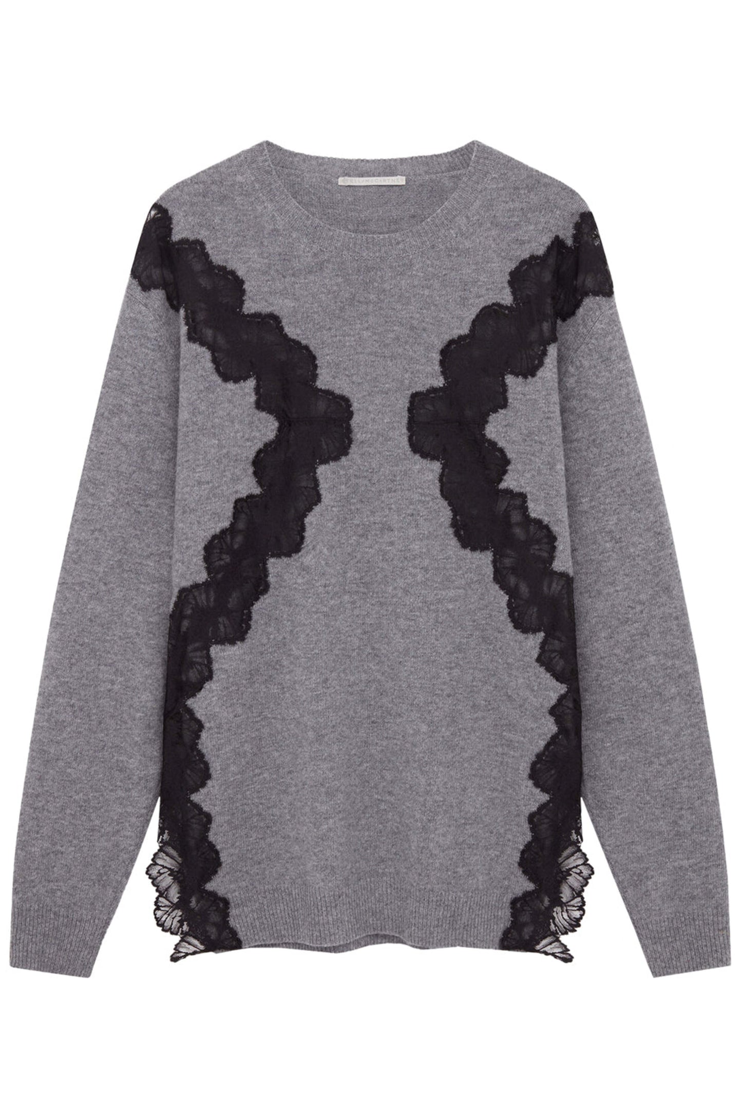 STELLA MCCARTNEY
NWT Grey Melange Lace Inset Dress, XSMALL