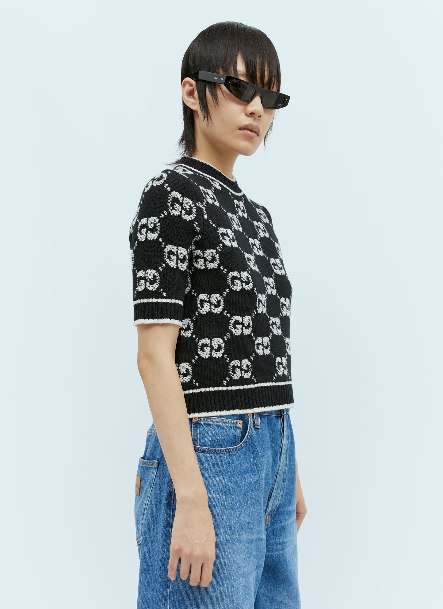 Gucci GG jacquard wool bouclé Sweater, Medium