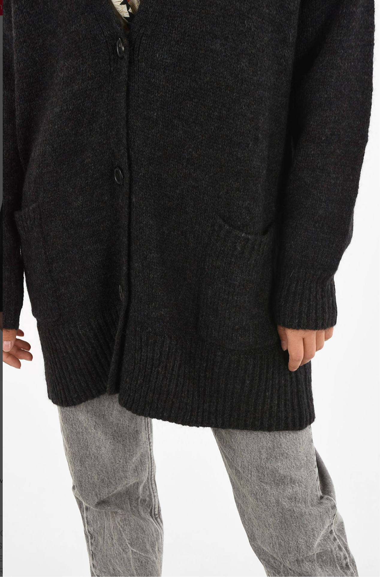 ISABEL MARANT OVERSIZED 
ETOLIE TOILE V-NECK CARDIGAN 
Size FR34