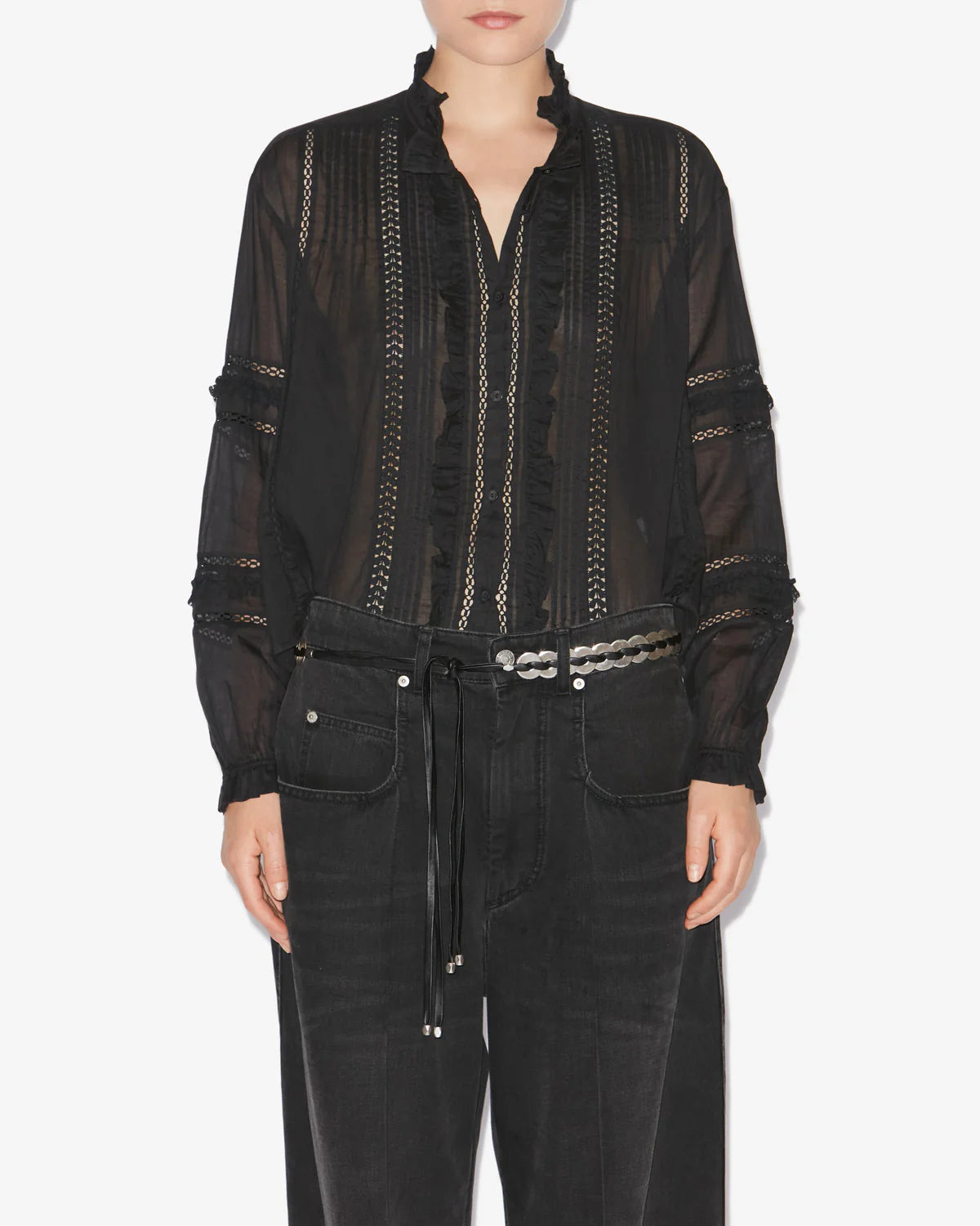 ISABEL MARANT VALDA BLOUSE, SIZE 36