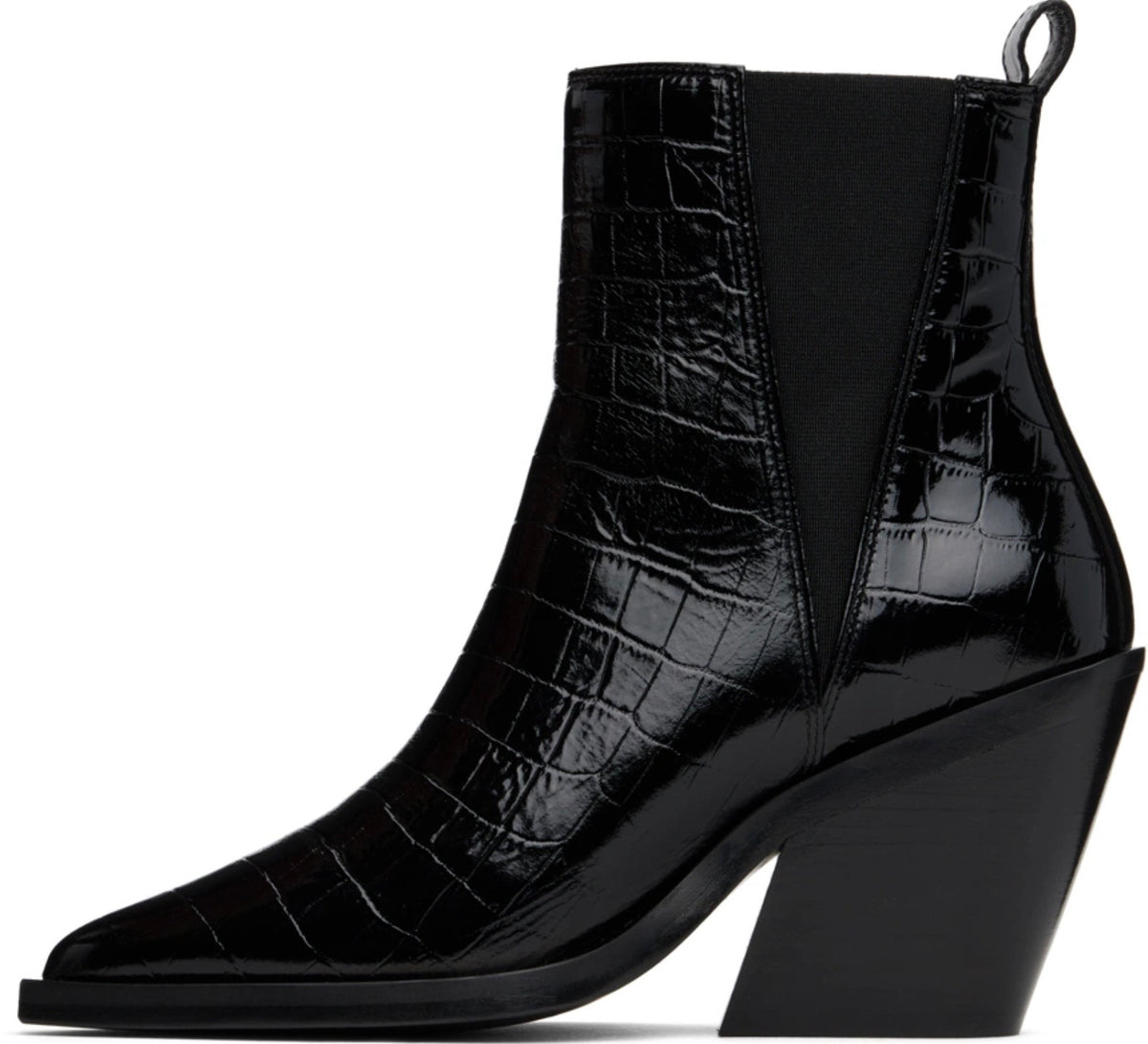 ANINE BING Black Bekah Chelsea Boots, Size 6