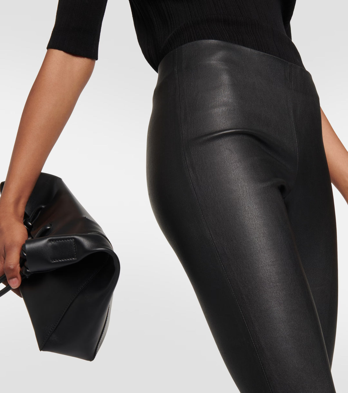 Vince slim lambskin leather pants, Medium