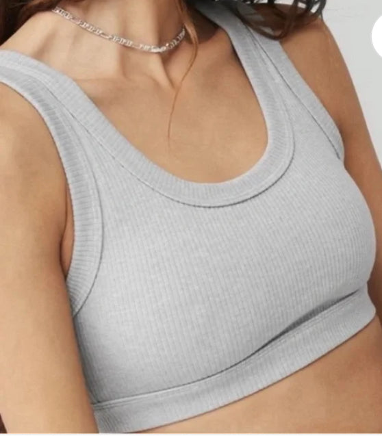 Alo Yoga Grey Wellness Bra - S