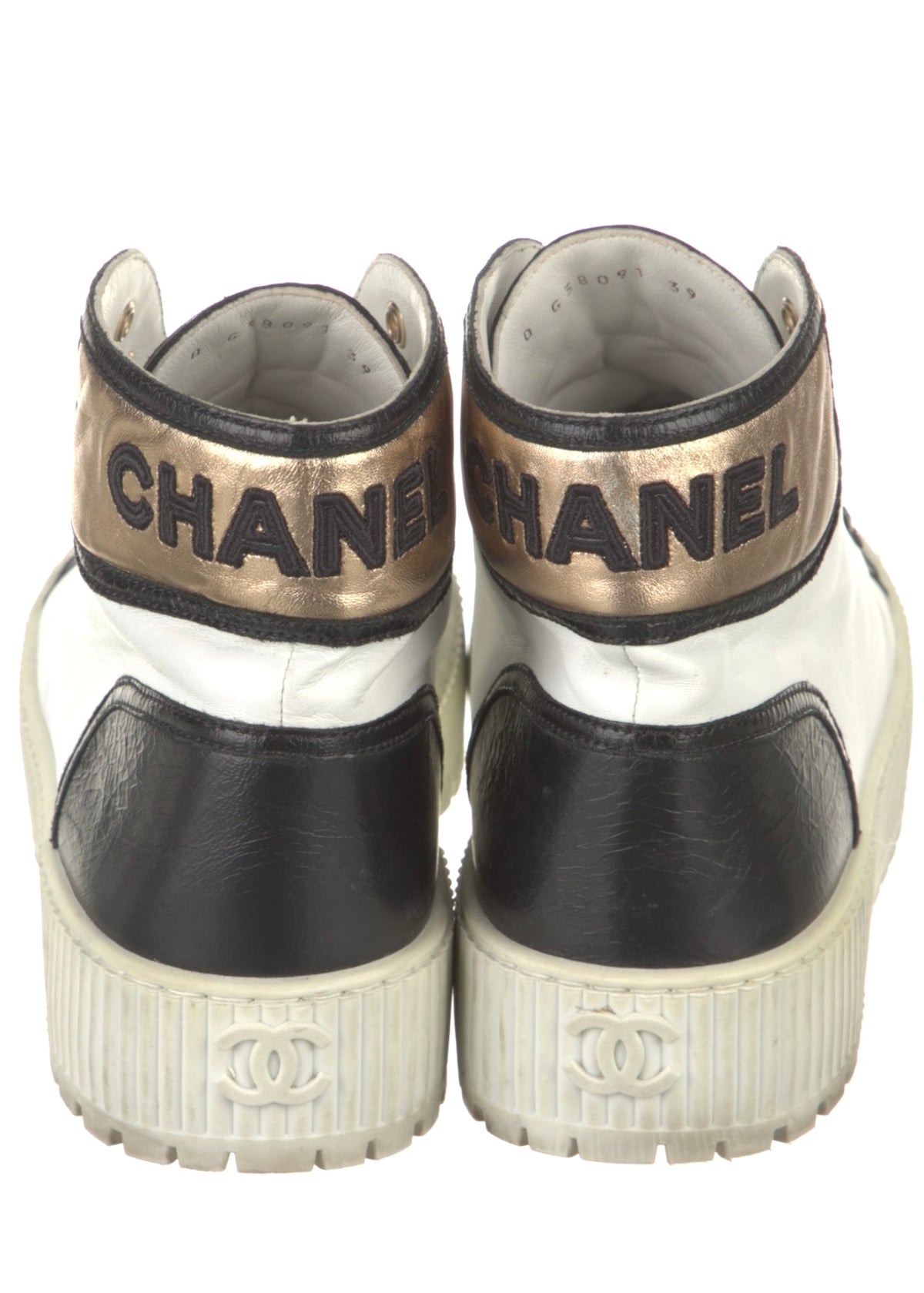 Chanel 2021 Interlocking CC Logo Sneakers Women's Size 8.5| IT 39