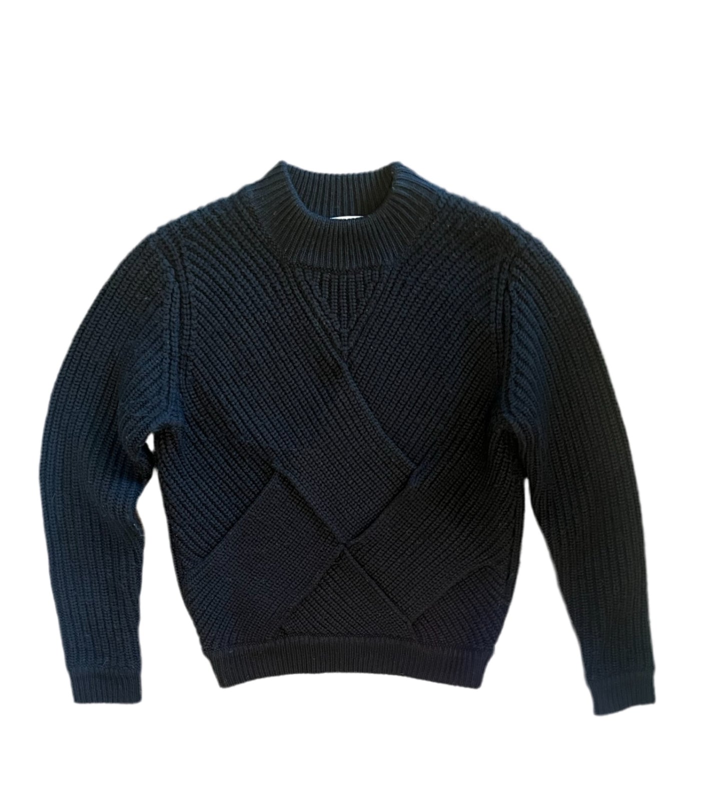 CARVEN BLACK WOOL SWEATER, MEDIUM