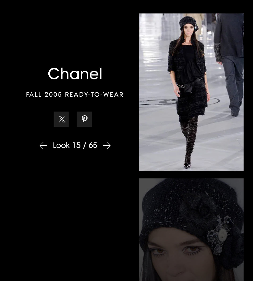 CHANEL VINTAGE 05A Black LESAGE Tweed Lace Metallic CC buttons CC FR38