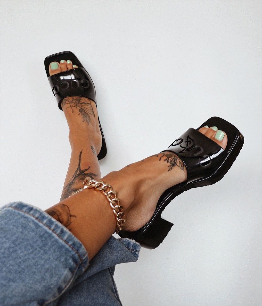 Gucci Embossed Logo Mules, SIZE 37