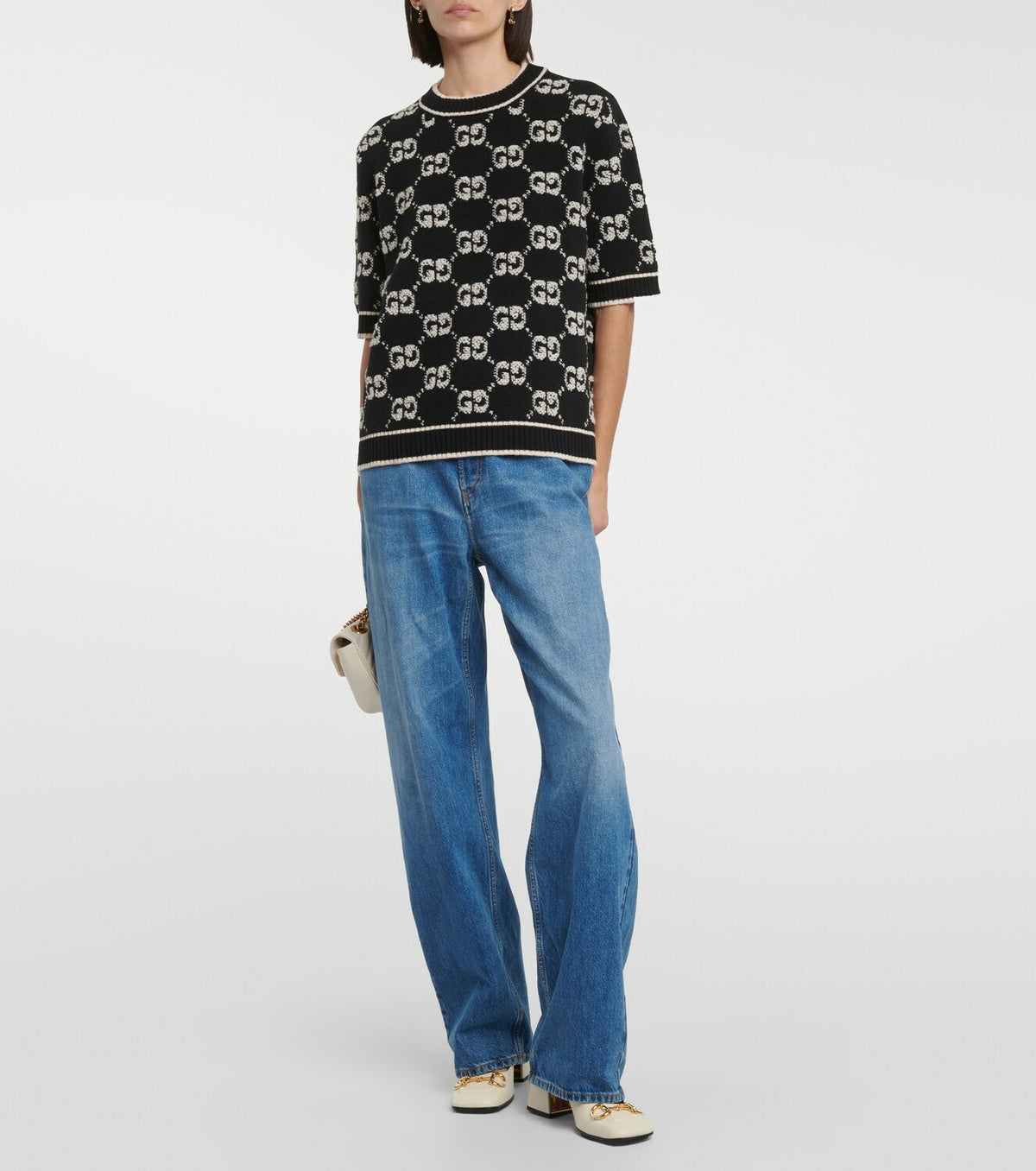 Gucci GG jacquard wool bouclé Sweater, Medium