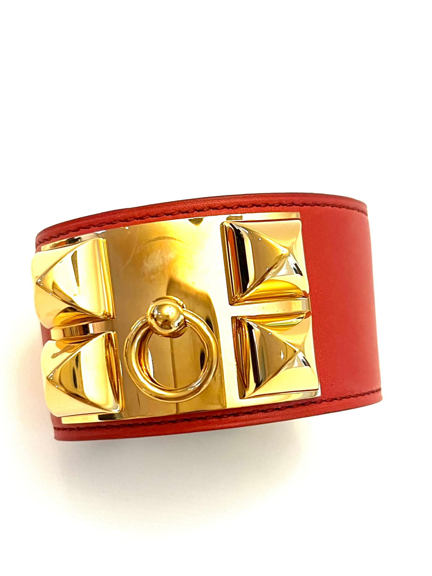 Hermès Leather Collier De Chien Wrap Bracelet