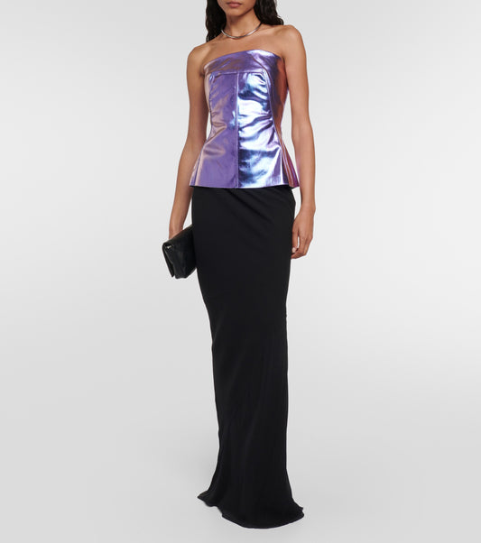 RICK OWENS Strapless denim top,size 8