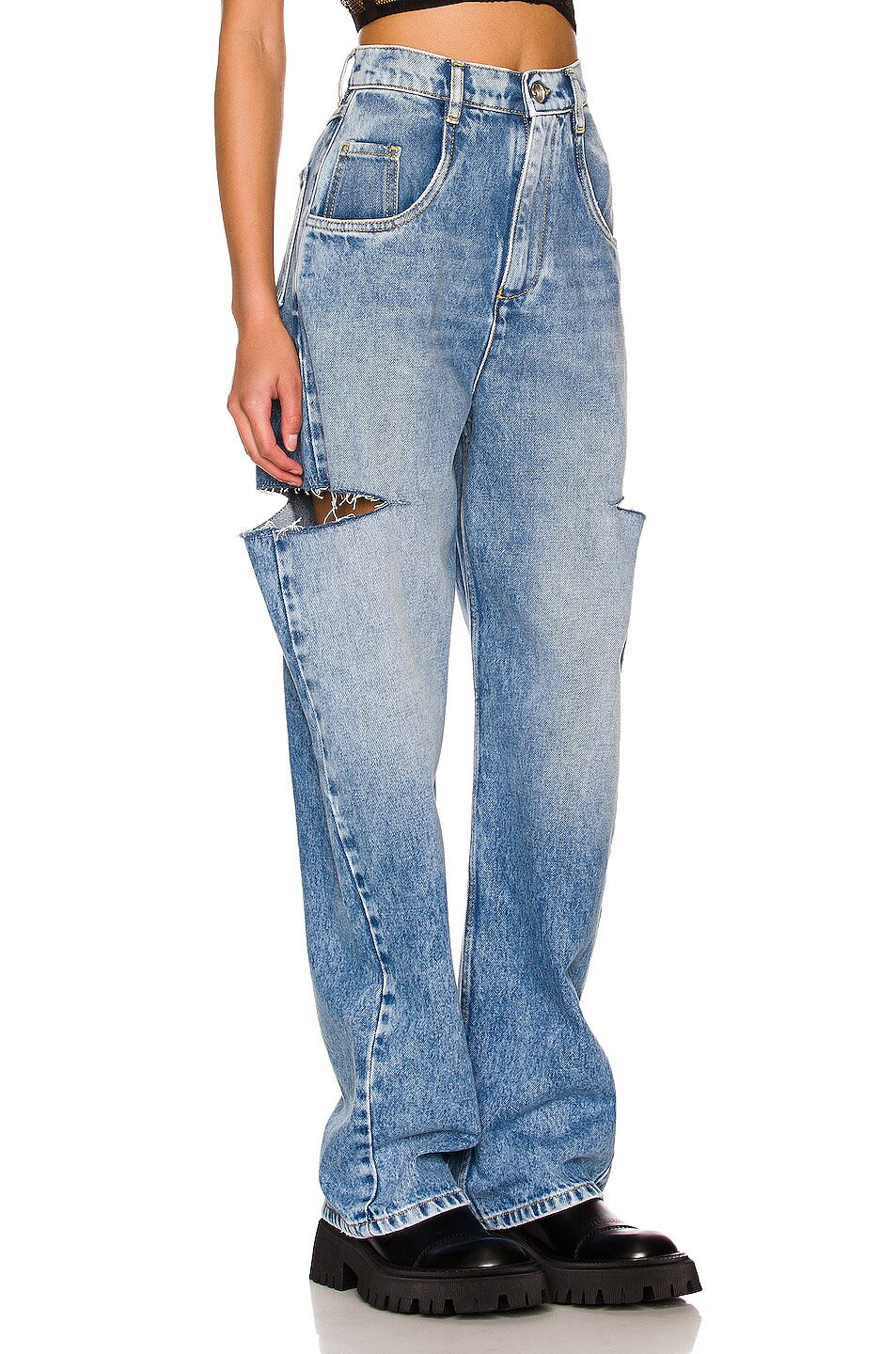MAISON MARGIELA Blue Slash Jeans, Size 38
