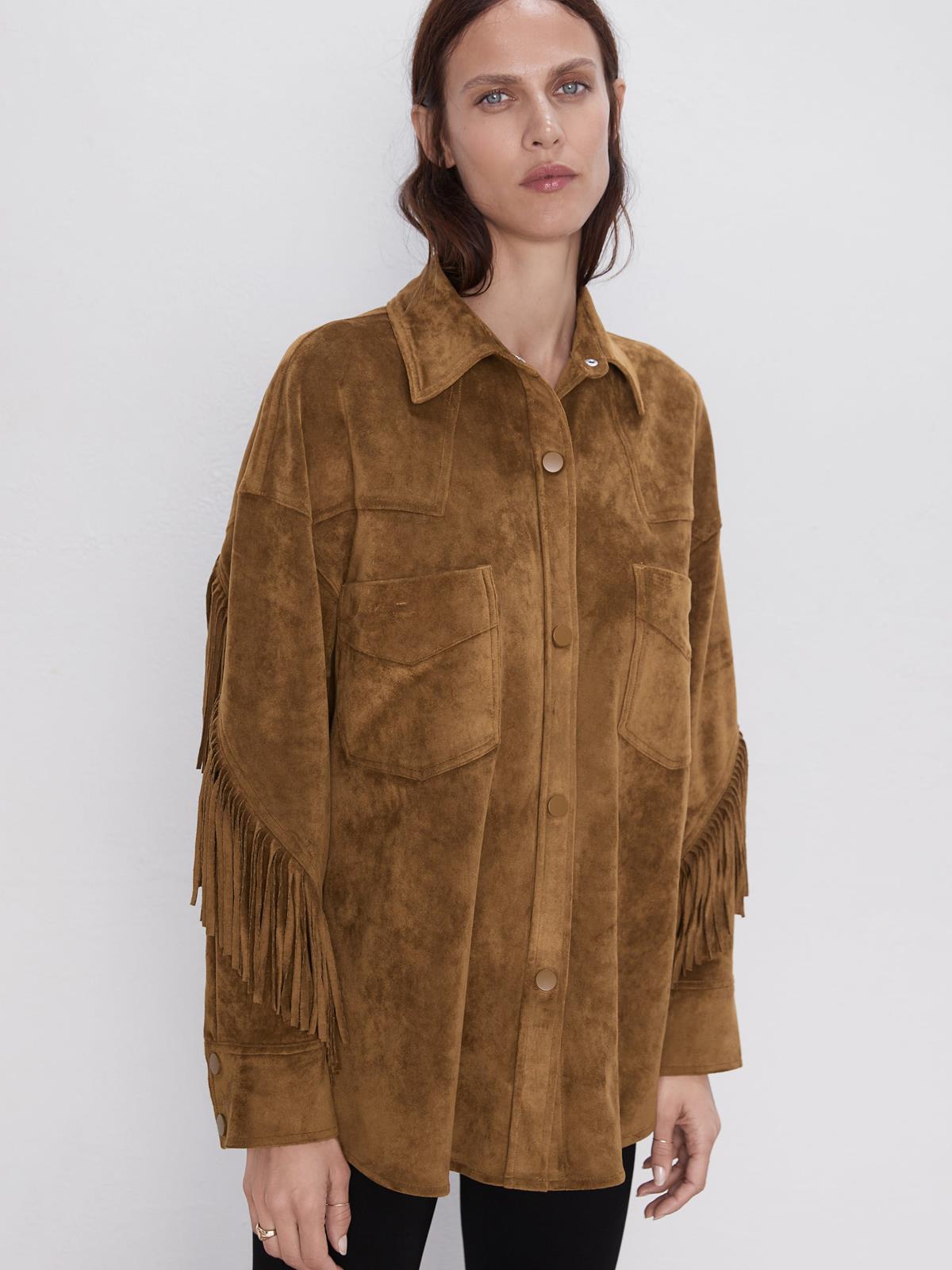 ZARA FRINGE JACKET, SMALL