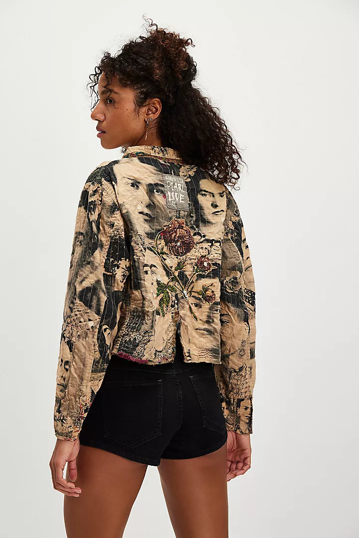 MAGNOLIA PEARL FACES OF FRIDA KELLEY JACKET 1185 ARTIST, ONE SIZE