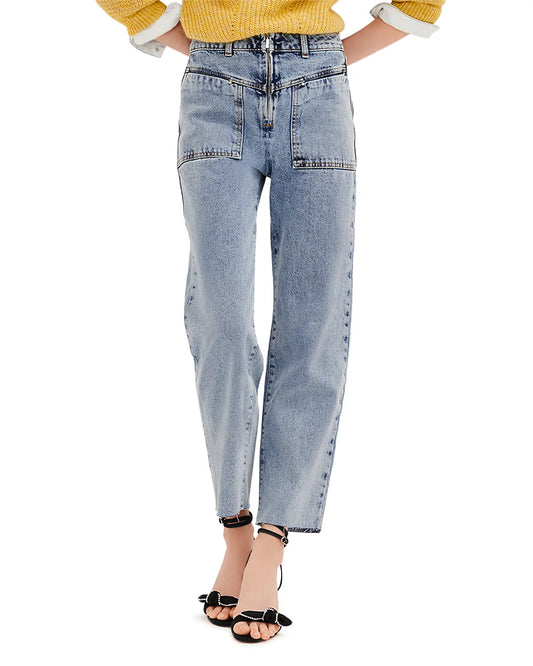 ba&sh Dare Straight Leg Jeans in Blue, size 0