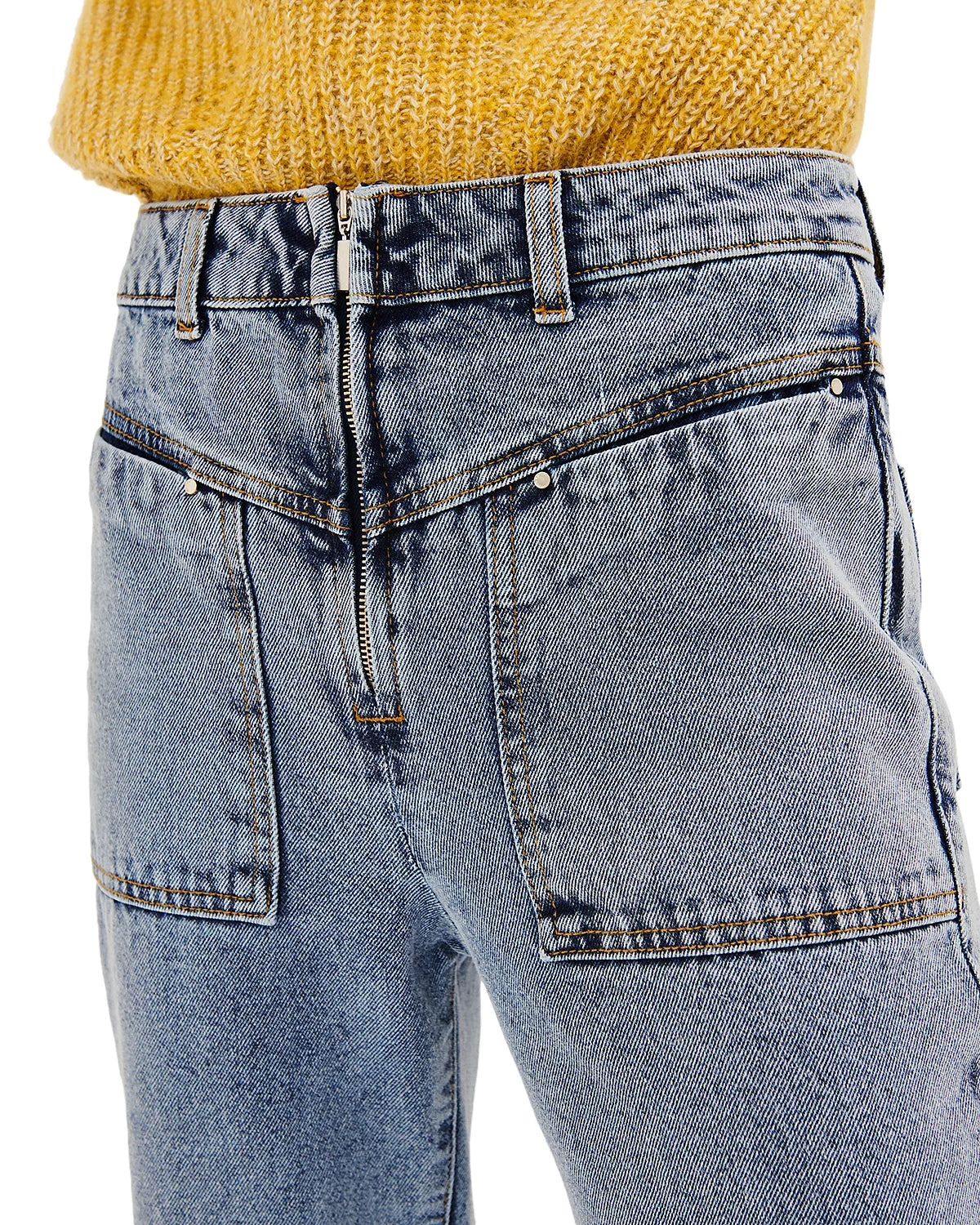 ba&sh Dare Straight Leg Jeans in Blue, size 0