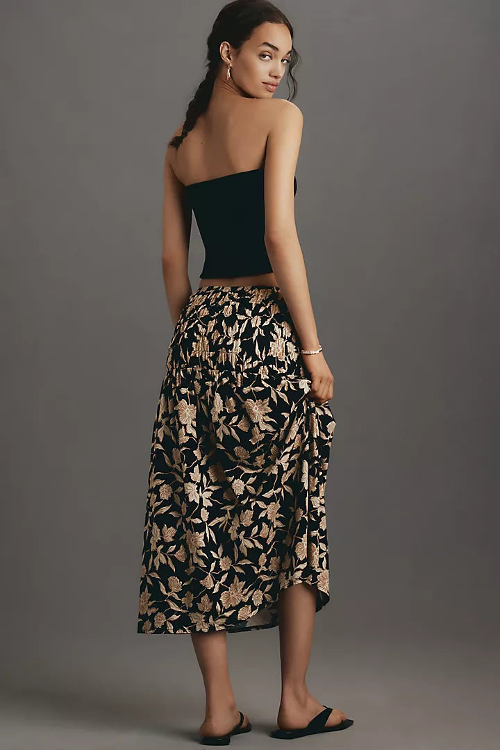 Sanctuary Better Together Smocked Midi Skirt, NWT Large