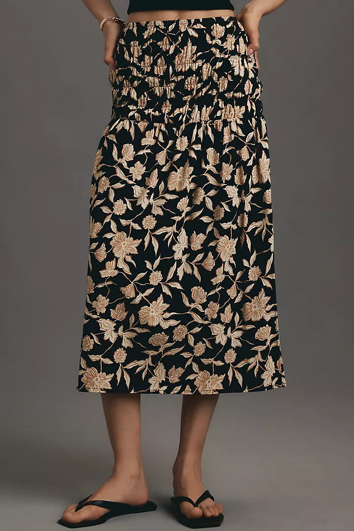 Sanctuary Better Together Smocked Midi Skirt, NWT Large