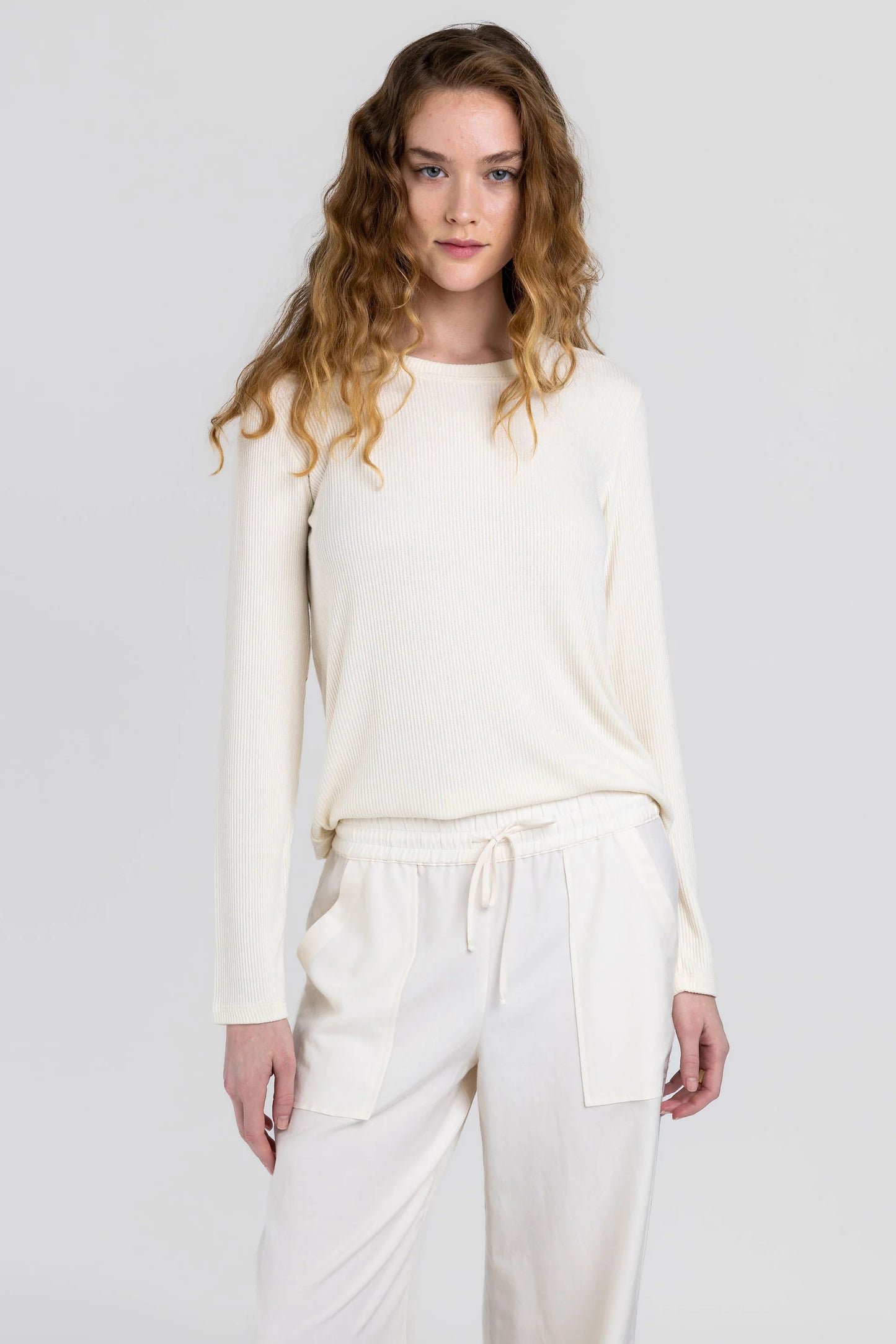 SABLYN Ryder Rib Knit Top in Gardenia, Small
