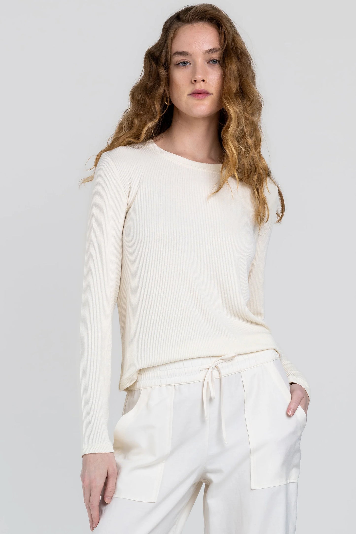 SABLYN Ryder Rib Knit Top in Gardenia, Small