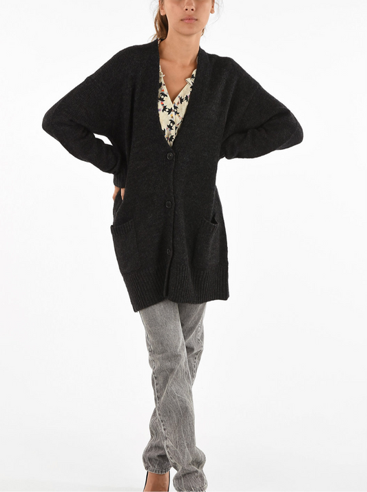 ISABEL MARANT
ETOLIE V-NECK BOUCLÉ CARDIGAN 
Size: XS | US2, FR34