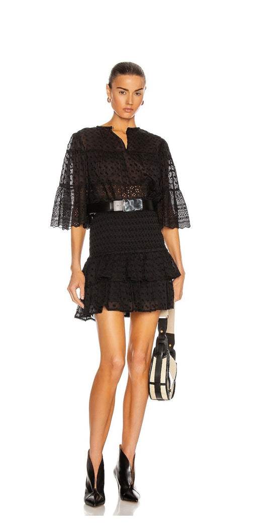 ISABEL MARANT ETOILE Tinaomi Skirt in Black, Size 34
