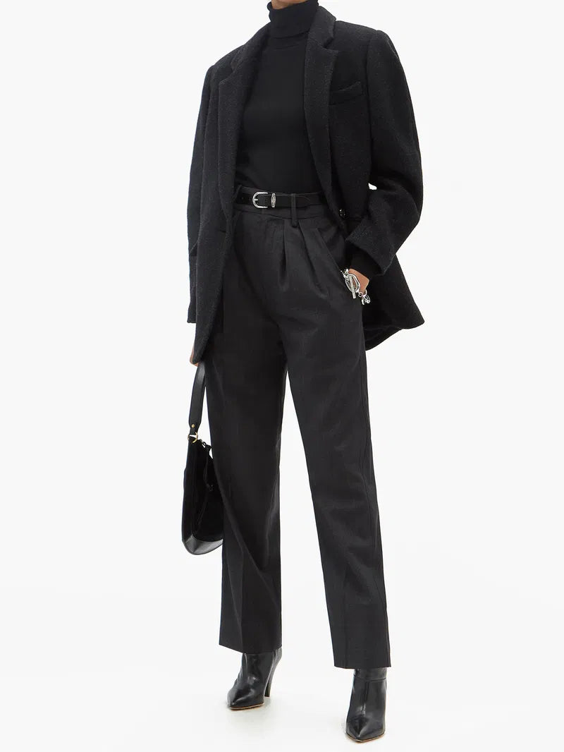 ISABEL ÉTOILE MARANT
Nafy High-Rise Prince Of Wales-Check Wool Trousers, SIZE 42