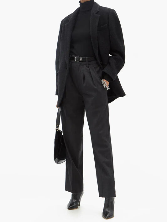 ISABEL ÉTOILE MARANT
Nafy High-Rise Prince Of Wales-Check Wool Trousers, SIZE 42