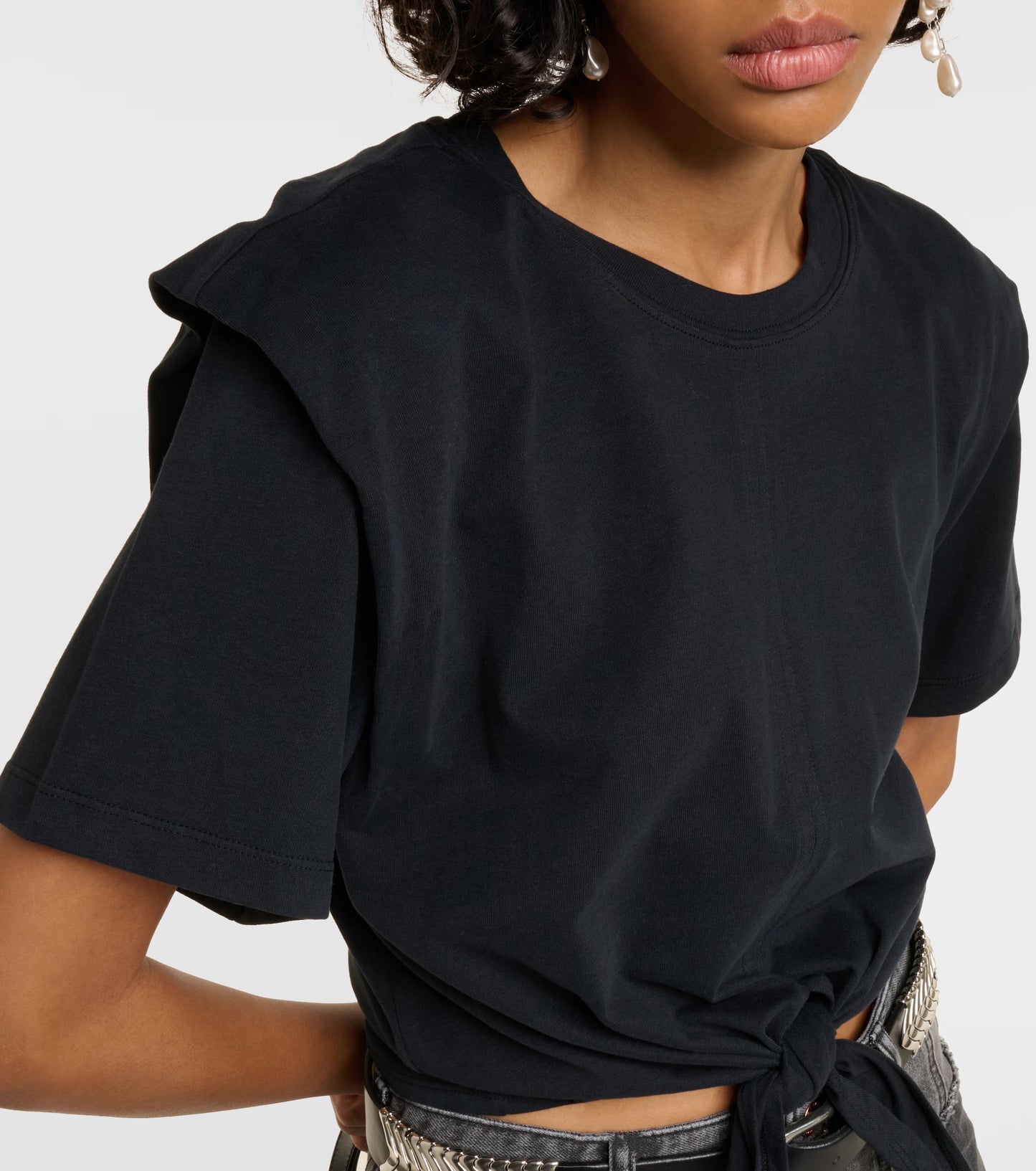 ISABEL MARANT
Zelikia gathered cotton crop top, SMALL