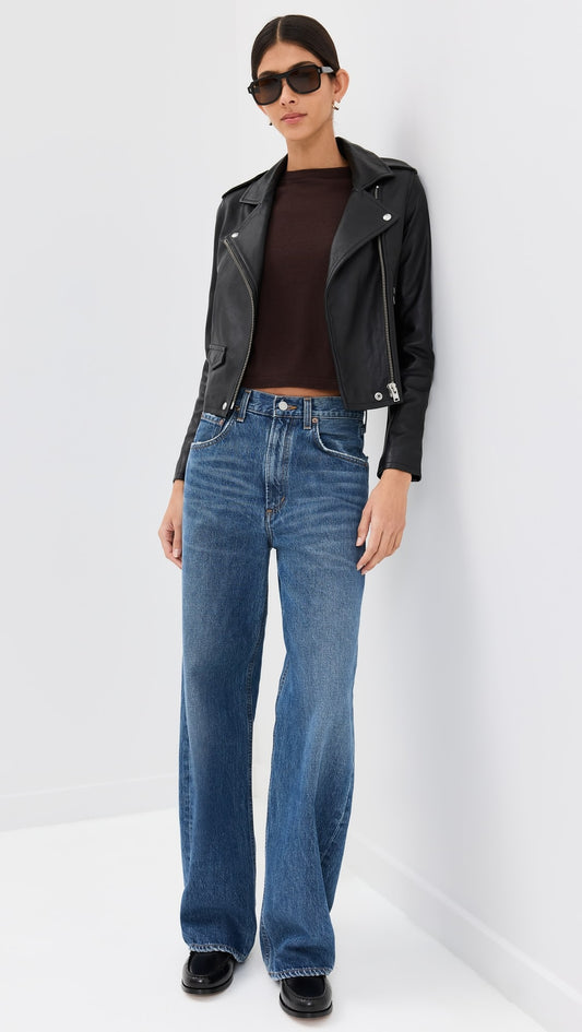 IRO Ashville Leather Jacket, Size 40